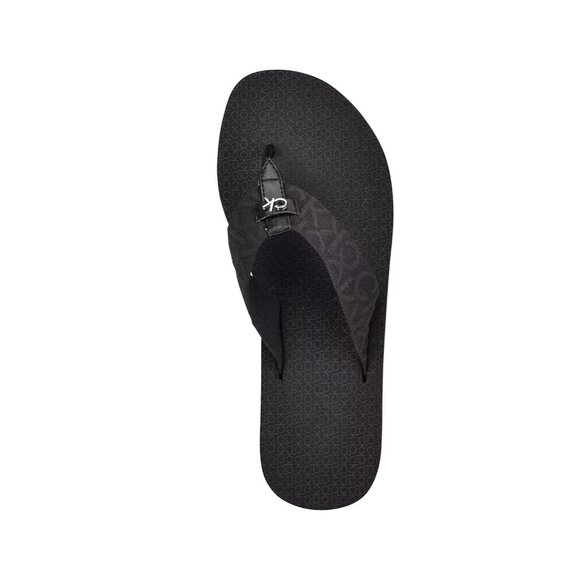 Calvin Klein Womens Meena Logo Platform Flip Flops Black Size 9 MSRP $39 - Picture 3 of 5